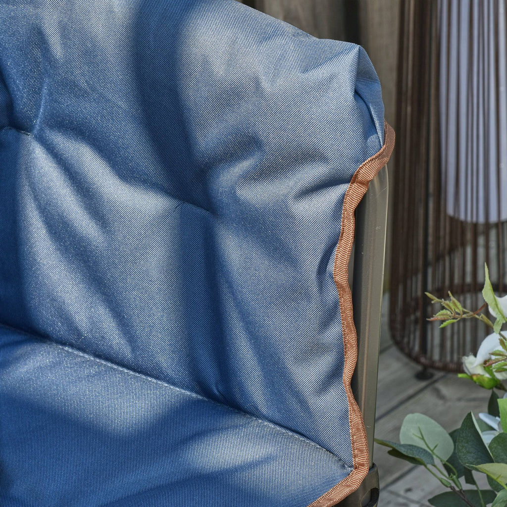 Oversize Padded Director Lawn Chair with Side Table D138