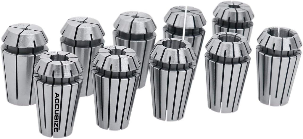 Cat40 Shank 10 Pc Er16 Collet Set with Wrench in Fitted Box K7285