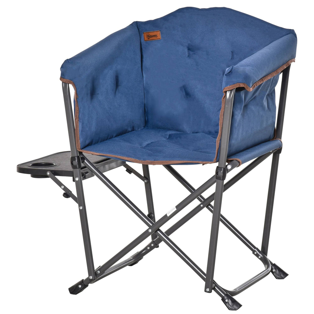 Oversize Padded Director Lawn Chair with Side Table D138