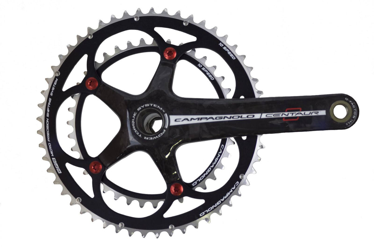 Campagnolo Centaur Black/Red Carbon PT 10 Speed Double Standard 39/52 - 165mm G4730
