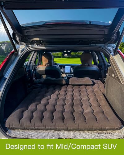 Black Thickened Flocking & PVC Car Air Mattress with Electric Air Pump B611