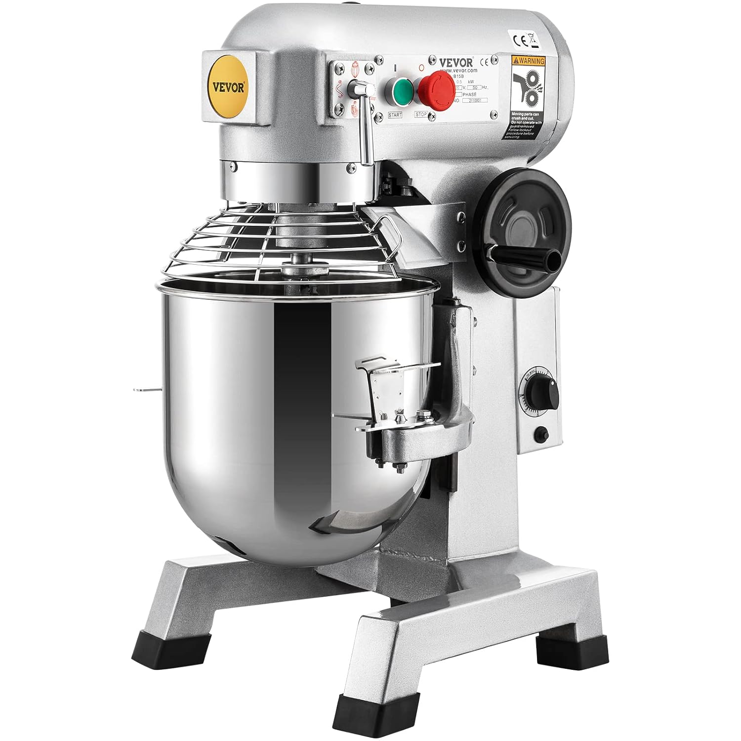 Commercial Food Mixer 10Qt Stainless Steel Bowl 450W 3 Speeds Q496