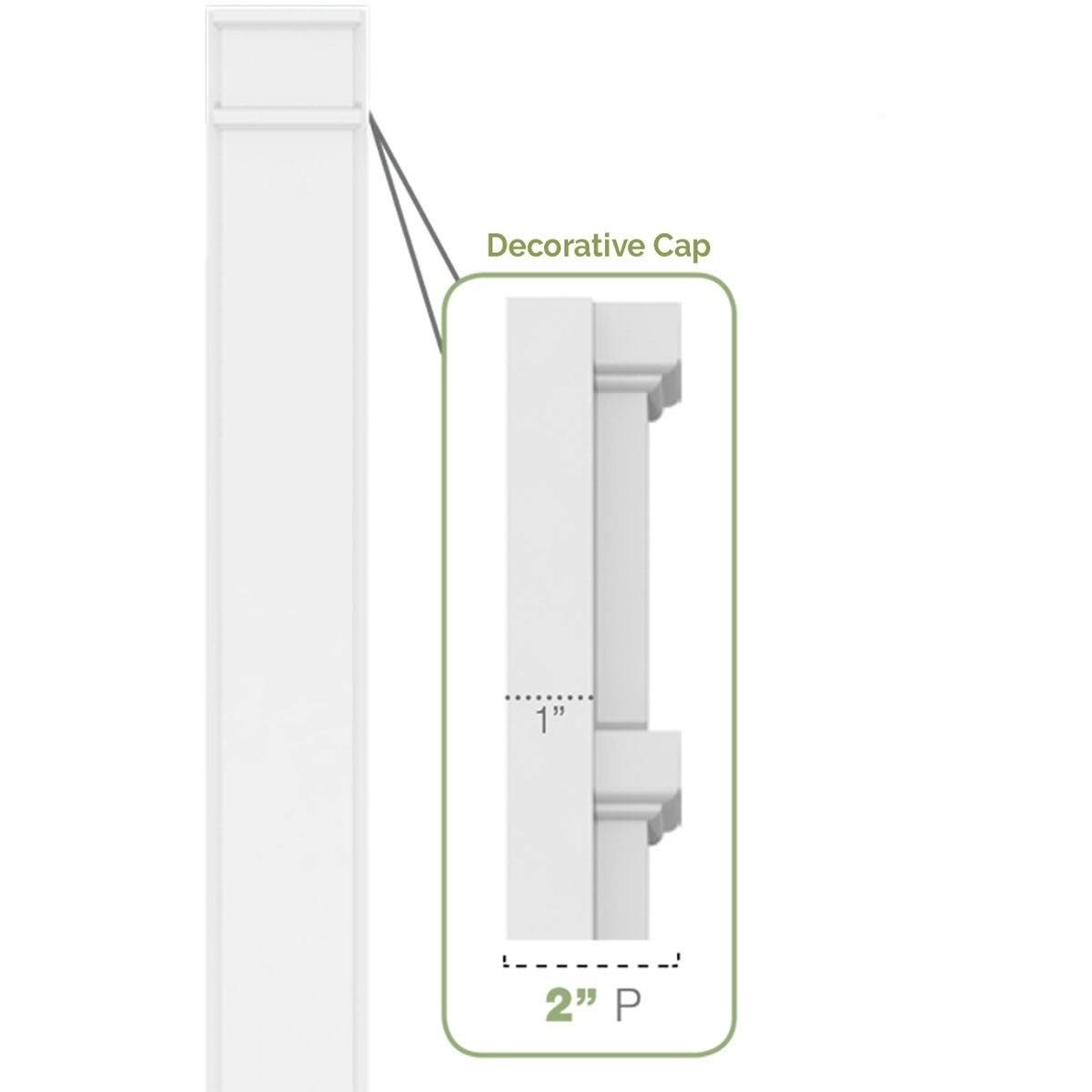 Flat Panel PVC Pilaster with Capital and Base (Pair) D10239