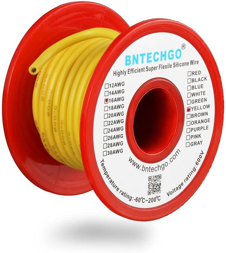 16 Gauge Silicone Wire Kit 7 Color 25 ft Stranded Tinned Copper Wire Pack of 2 E837710
