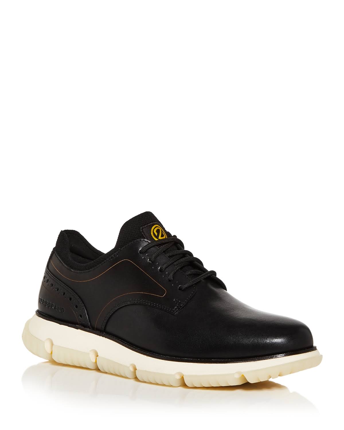 Black Plain Toe Derby Shoes W129