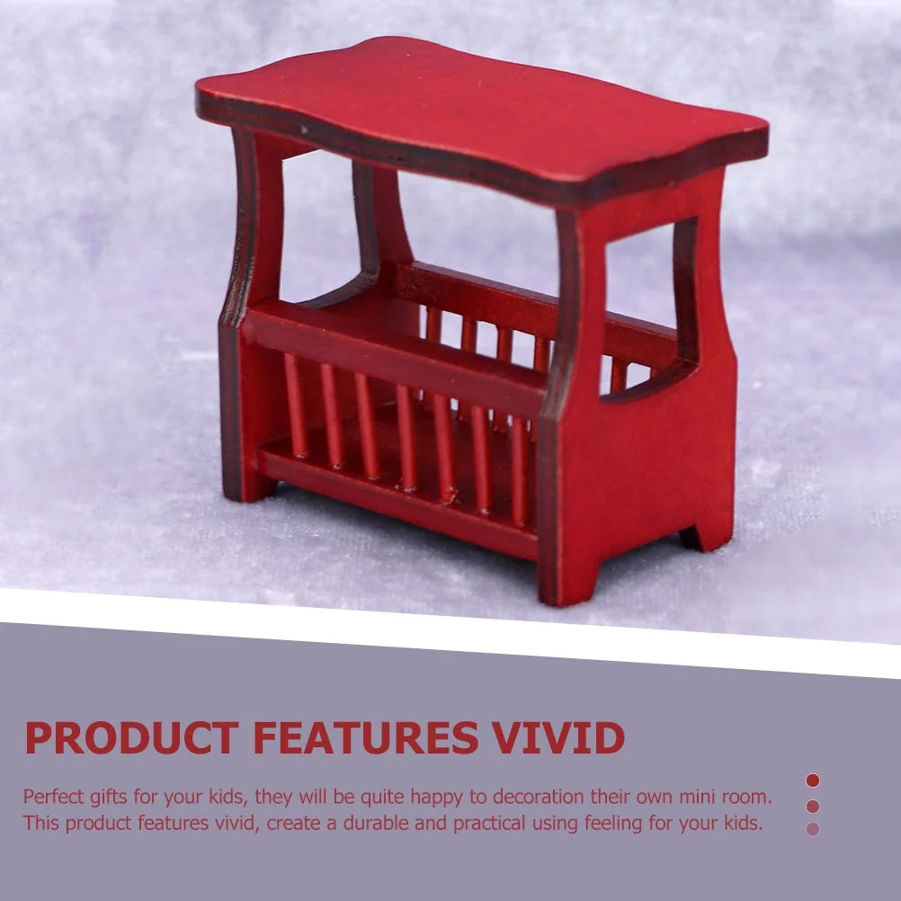 Red Wooden Dollhouse Coffee Table W970