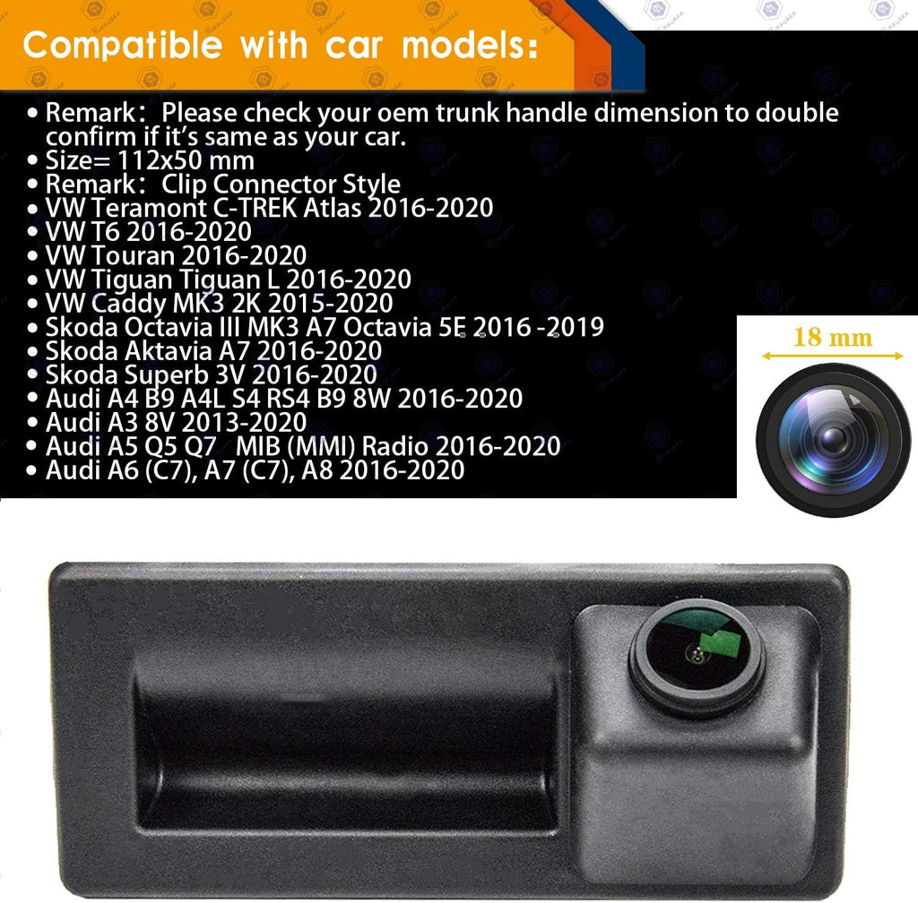 HD 1280x720p Reversing Camera Integrated in Trunk Handle Rear View Backup Camera J485
