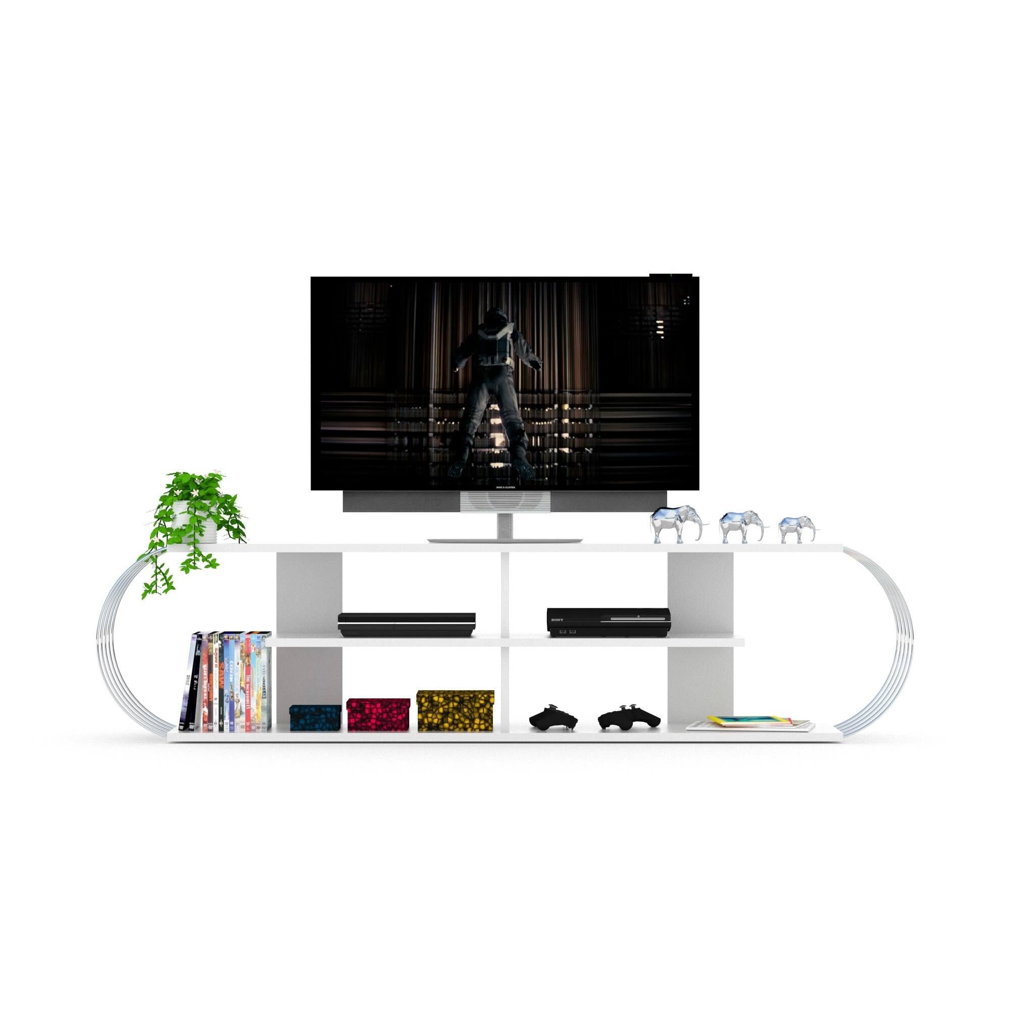 White-Chrome TV Unit G949945