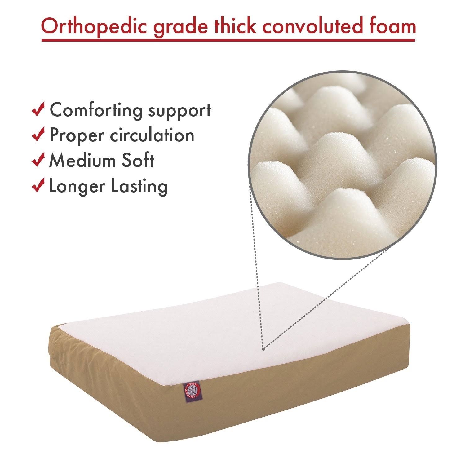 Orthopedic Double Pet Bed Red N816541
