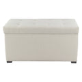 Beige Tufted Storage Bench O72295
