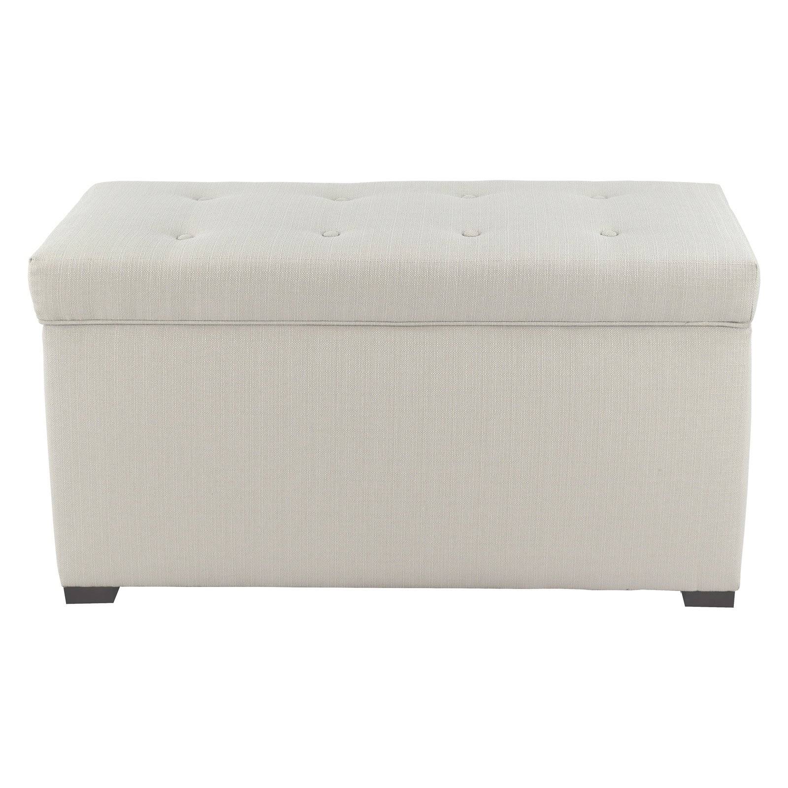 Beige Tufted Storage Bench O72295