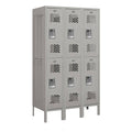 12x22 Wide Double Tier Vented Metal Locker O262669