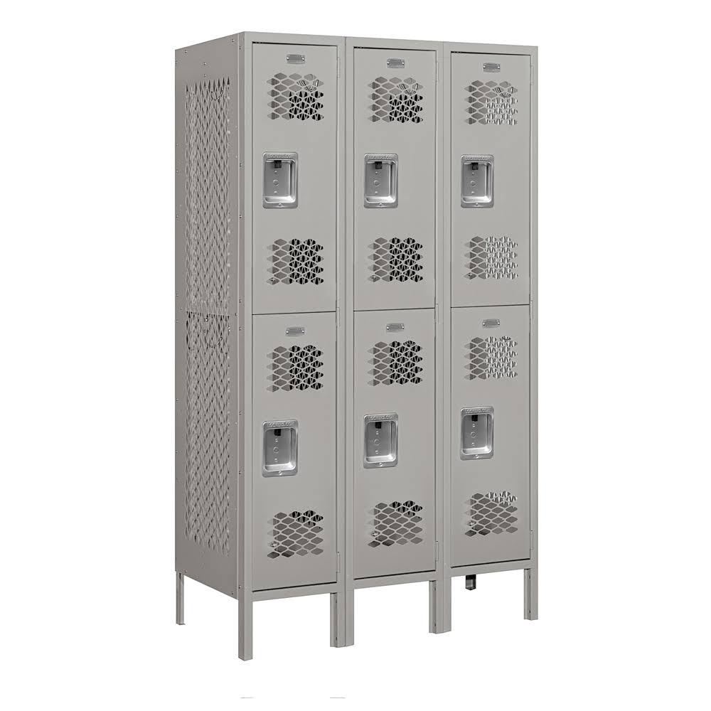 12x22 Wide Double Tier Vented Metal Locker O262669