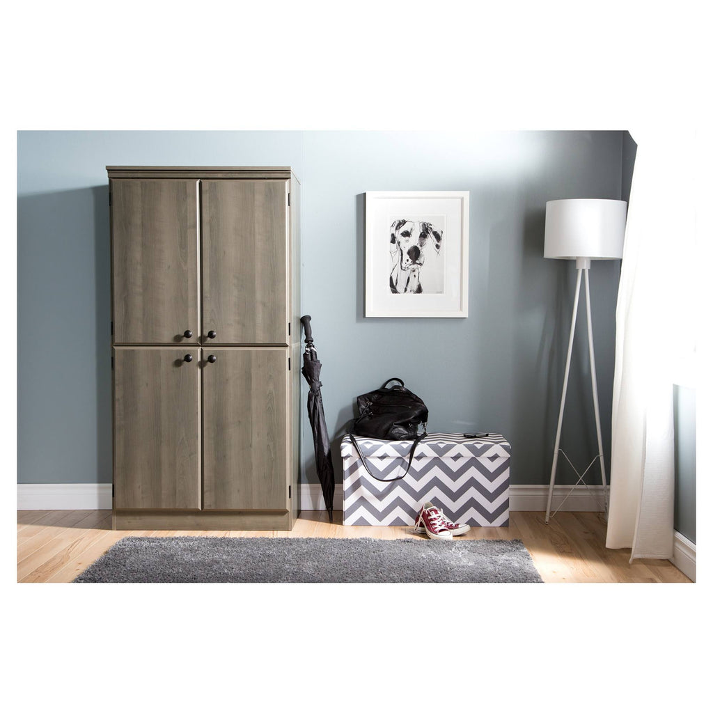 Gray 4-Door Storage Cabinet Y40933