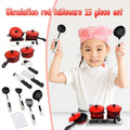13Pcs Pretend Play Kitchen Toy with Cookware M528
