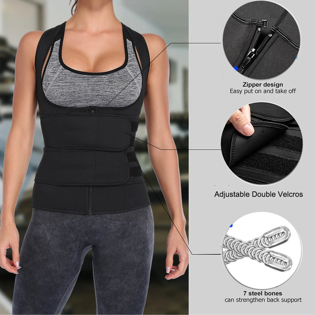 Neoprene Waist Trainer Shapewear Vest Belt P976138