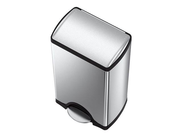 Rectangular Step Trash Can, Stainless Steel, 38 L / 10 Gal Q354083