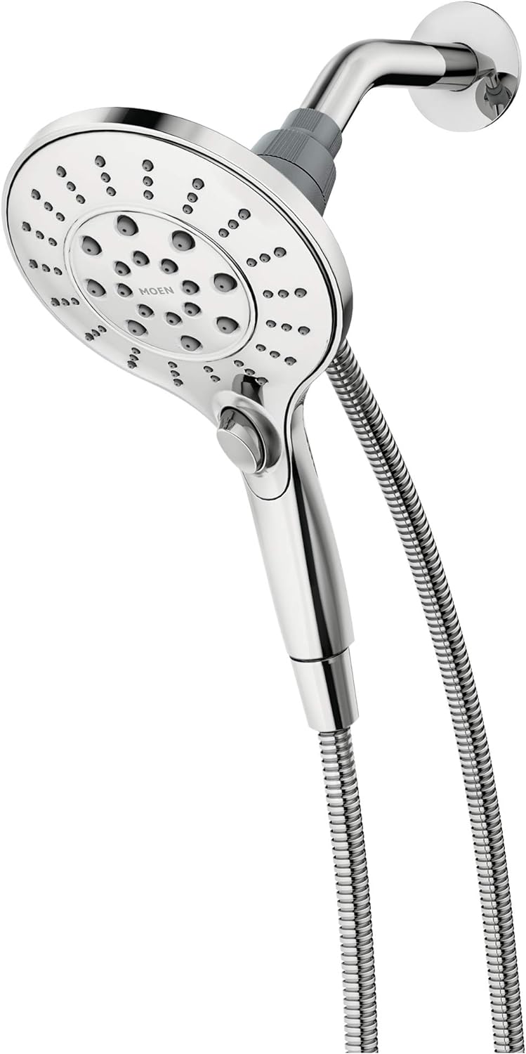 Chrome Six-Function 5.5-Inch Handheld Showerhead with Magnetic Docking System F2128