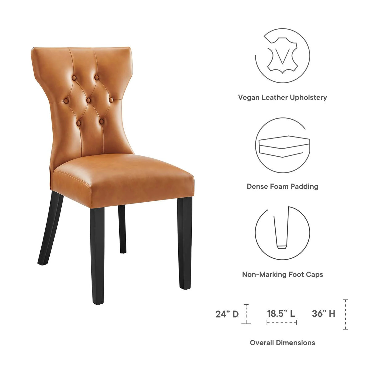 Tan Vinyl Side Chair X76681