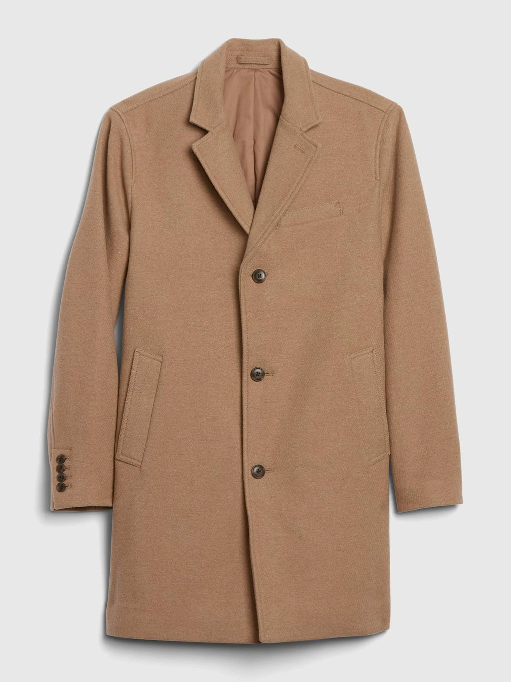 Camel Brown Wool Topcoat X99959
