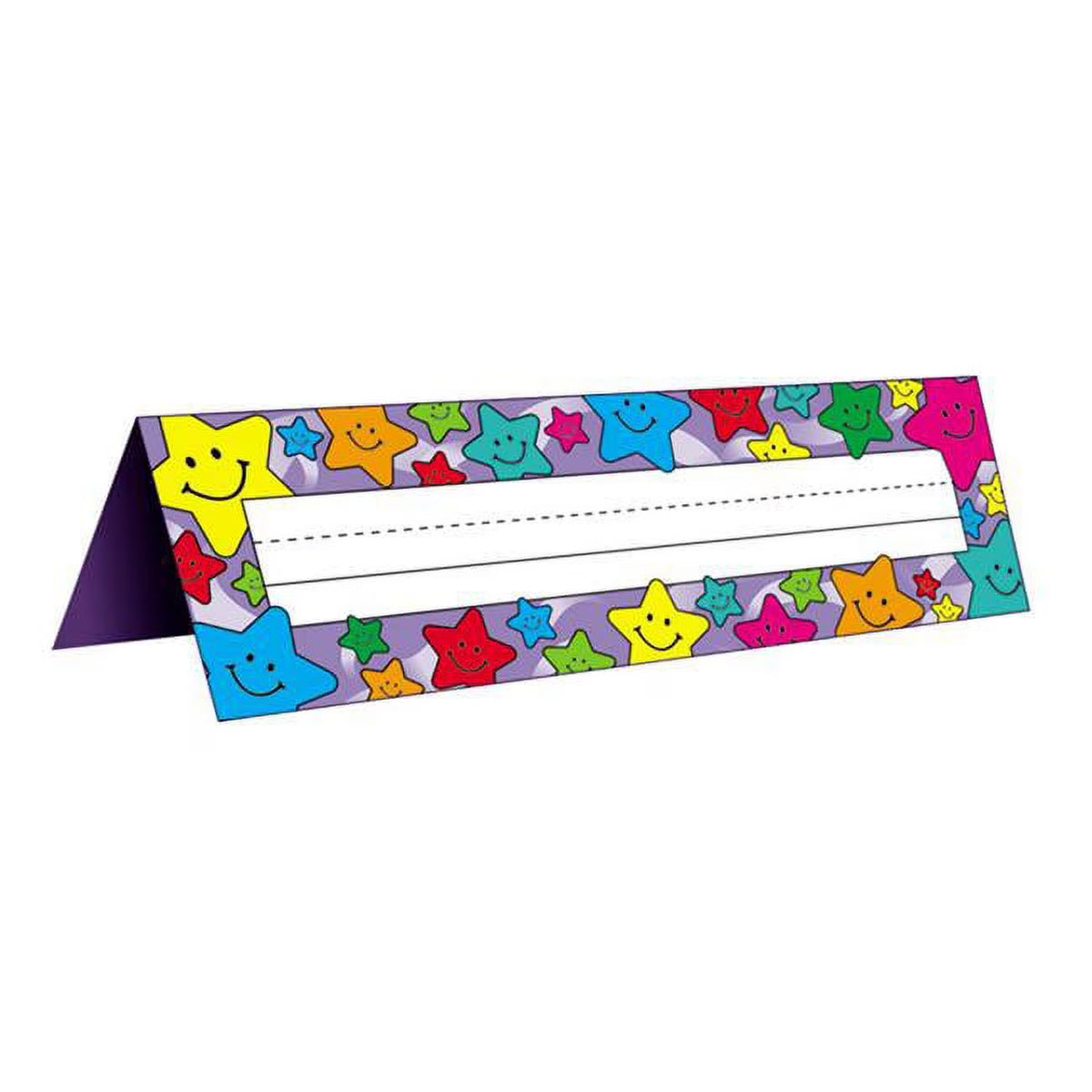 Happy Stars Tented Nameplates 3.5" x 11.5" 36 Per Pack 3 Packs Y600893