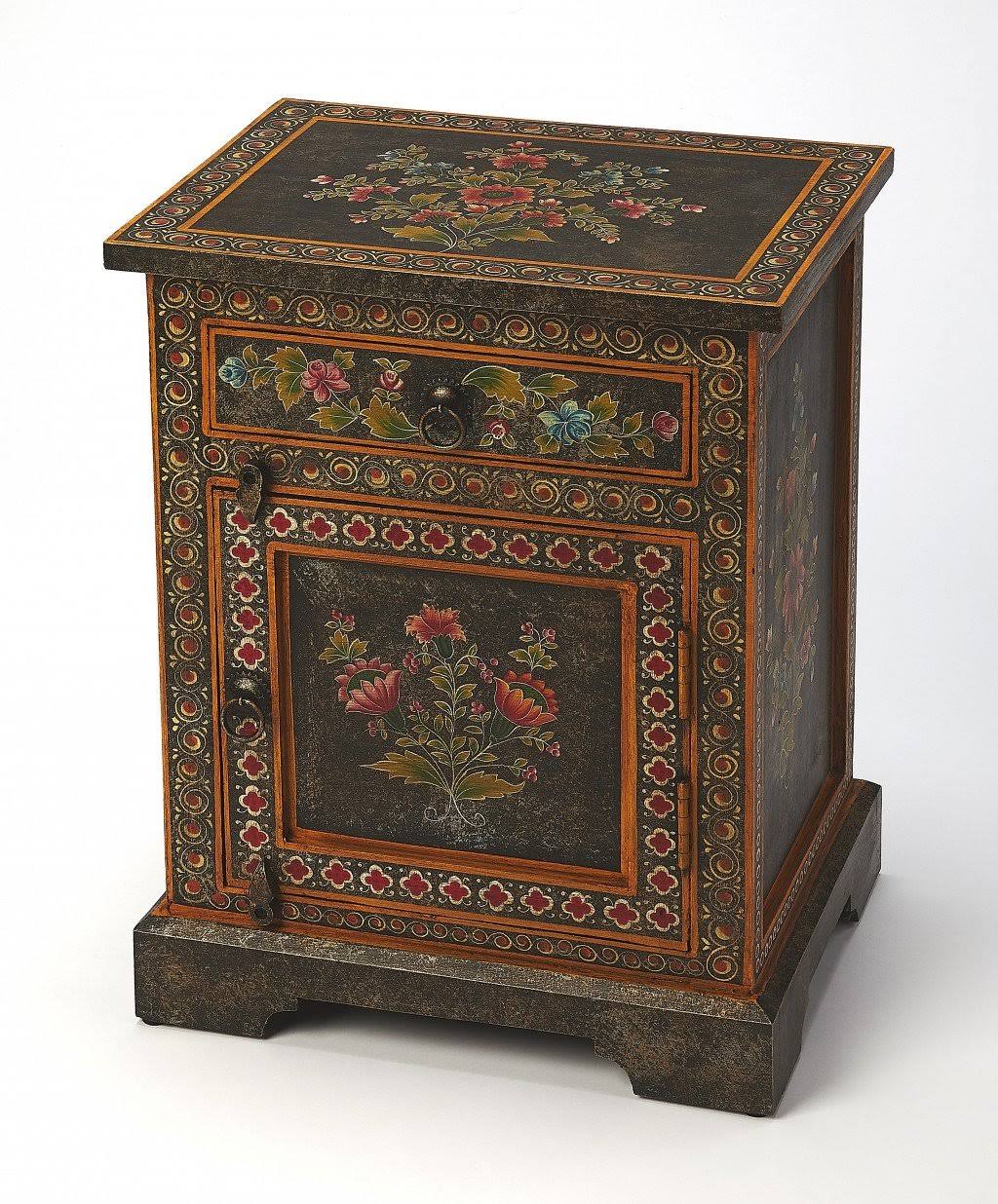 Tall Hand Painted Cabinet M779