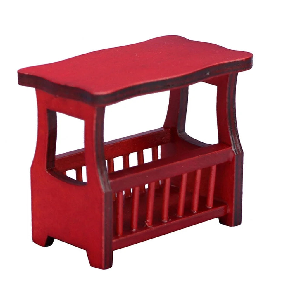 Red Wooden Dollhouse Coffee Table W970