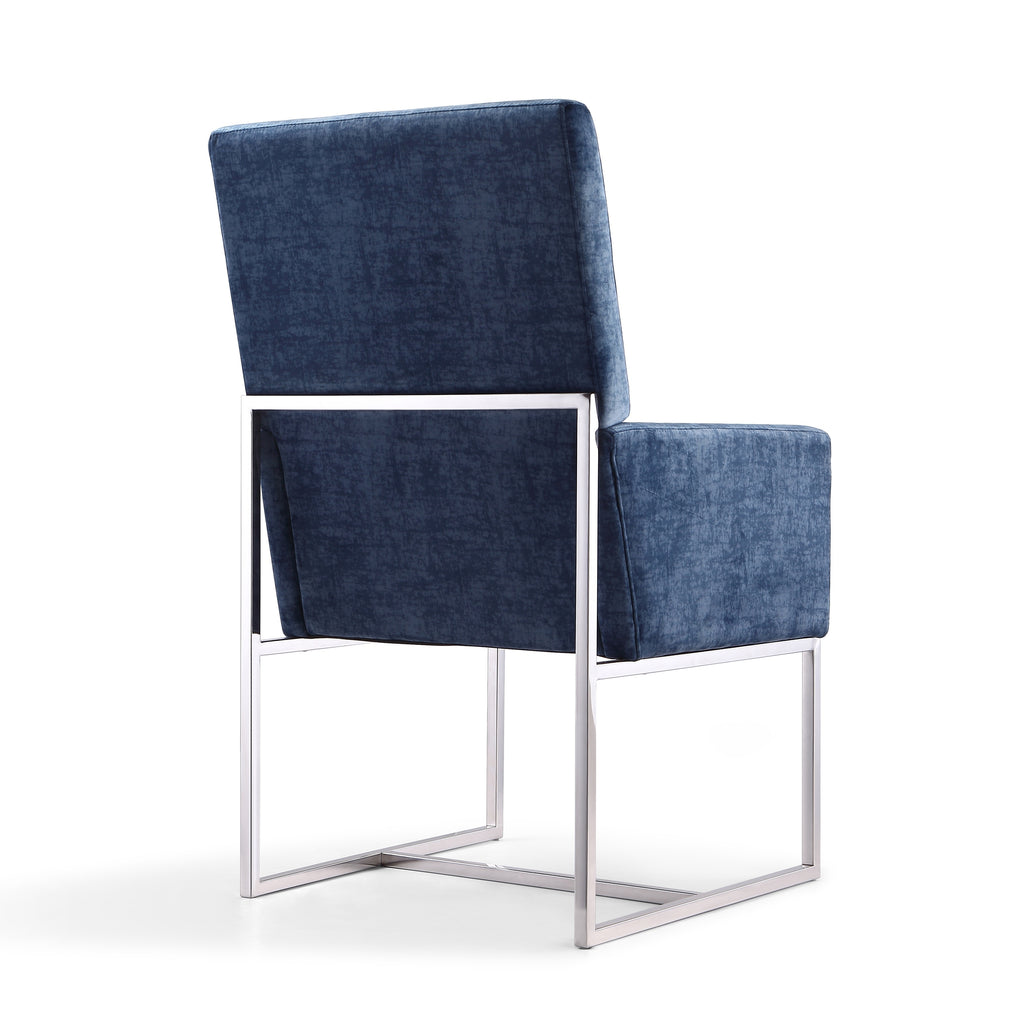 Champagne Upholstered Metal Dining Armchair Z457