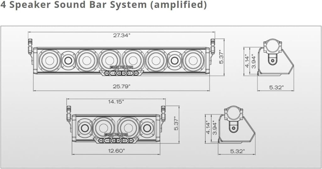 4 Speaker Bluetooth Sound Bar System, Black E59834