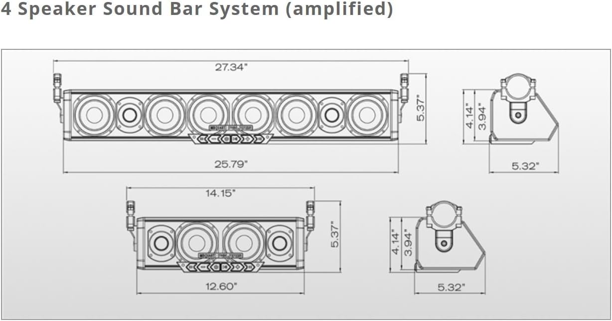 4 Speaker Bluetooth Sound Bar System, Black E59834