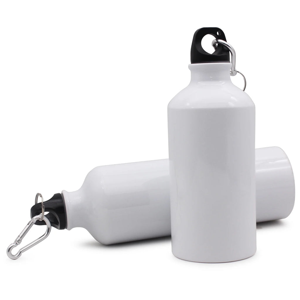 60pcs White Aluminum Sports Bottle 500ml with Individual Box Z58285