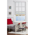 Cordless Faux Wood Blind White D8912