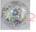 2 Pcs Glitter Confetti Inflatable Beach Balls with Air Pump O224