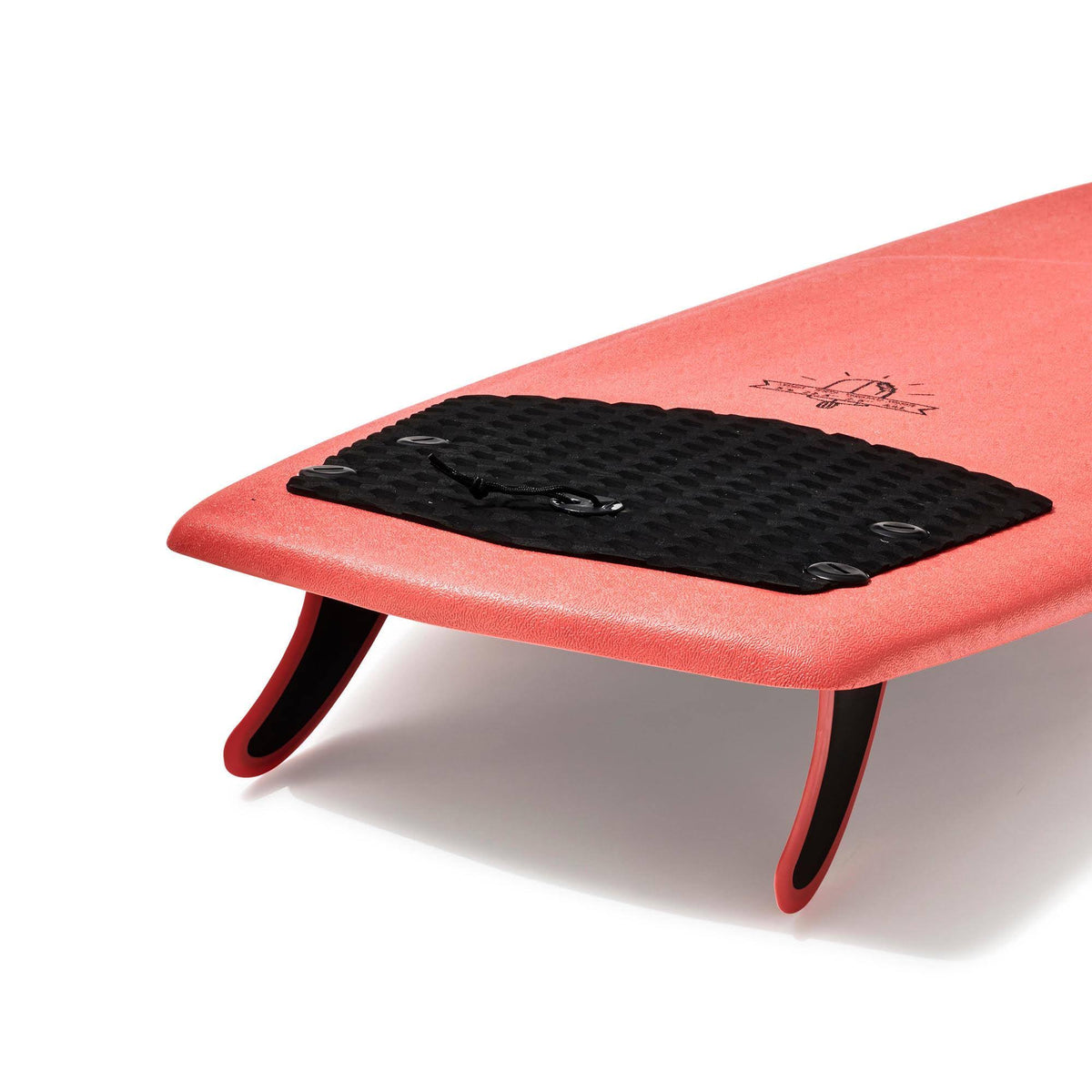 Orange 5&4 Foam Surfboard with 2 Fins U771