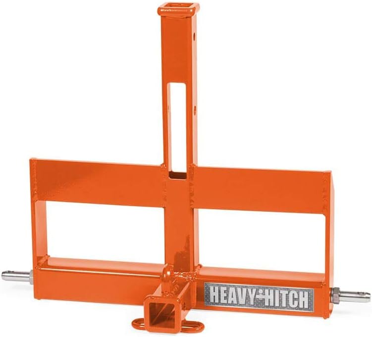 Dual Receiver Hitch and Suitcase Weight Bracket for 3 Point Hitch (Black) M4964