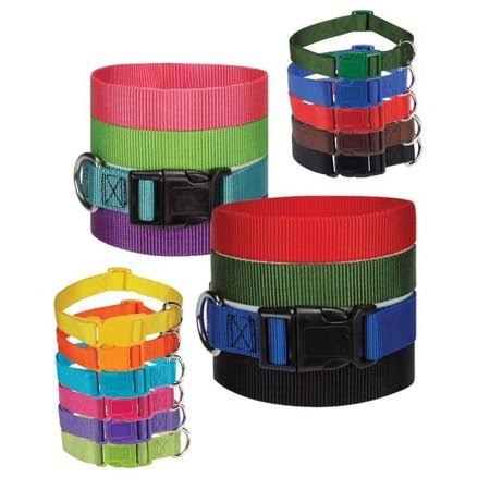 Nylon Dog Collar Bulk Pack 18 Collars Medium 14 to 20 inch S10837