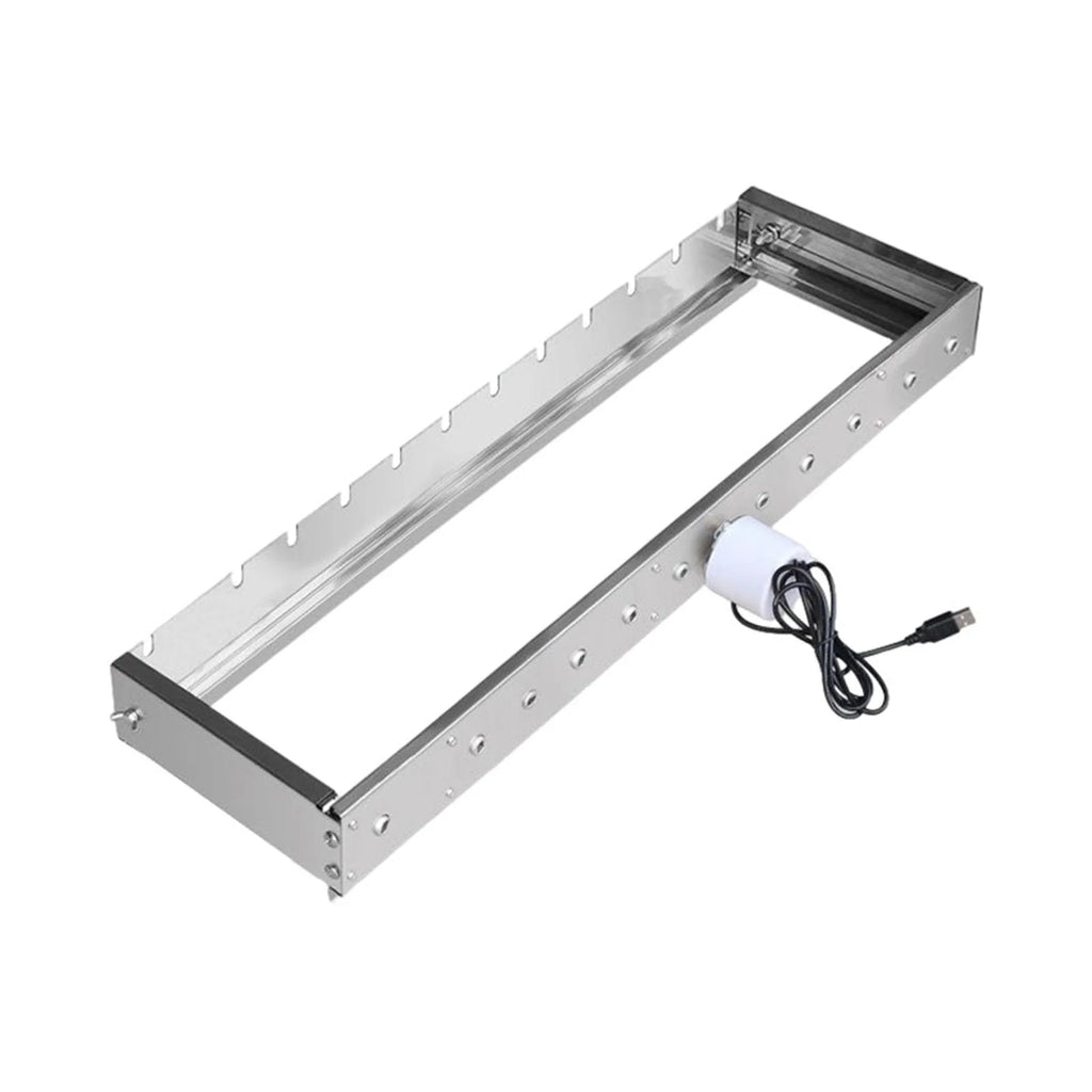 60cm Adjustable Width Rolling Heavy Duty BBQ Grill J949