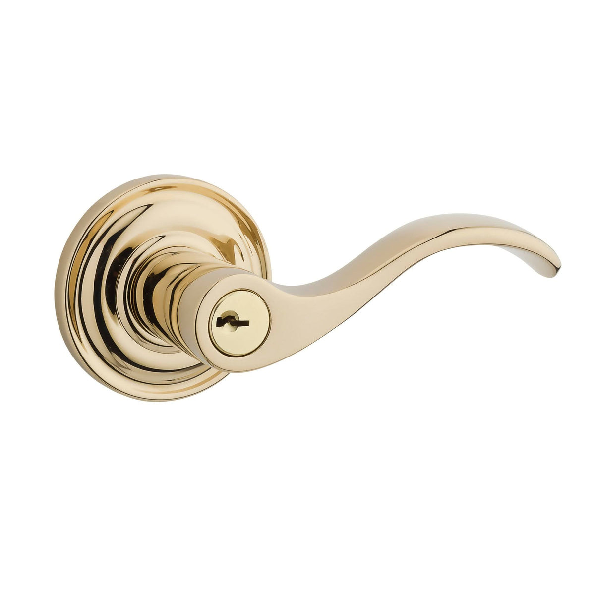 Satin Brass Keyed Entry Lever S549