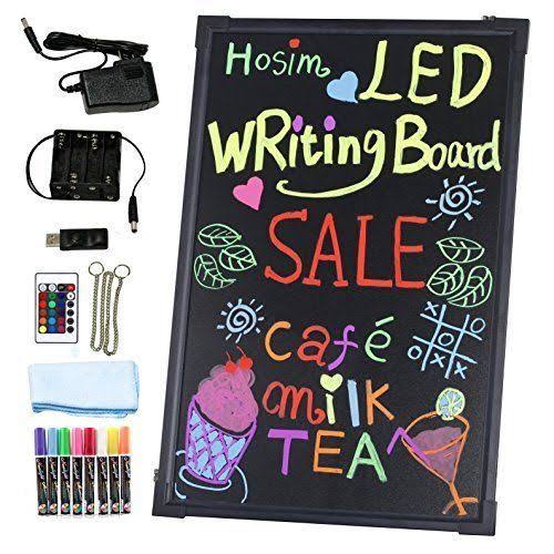 LED Message Writing Board with 8 Colors Markers O1734
