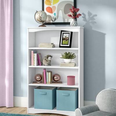 White Solid Wood Kids Bookcase U512175
