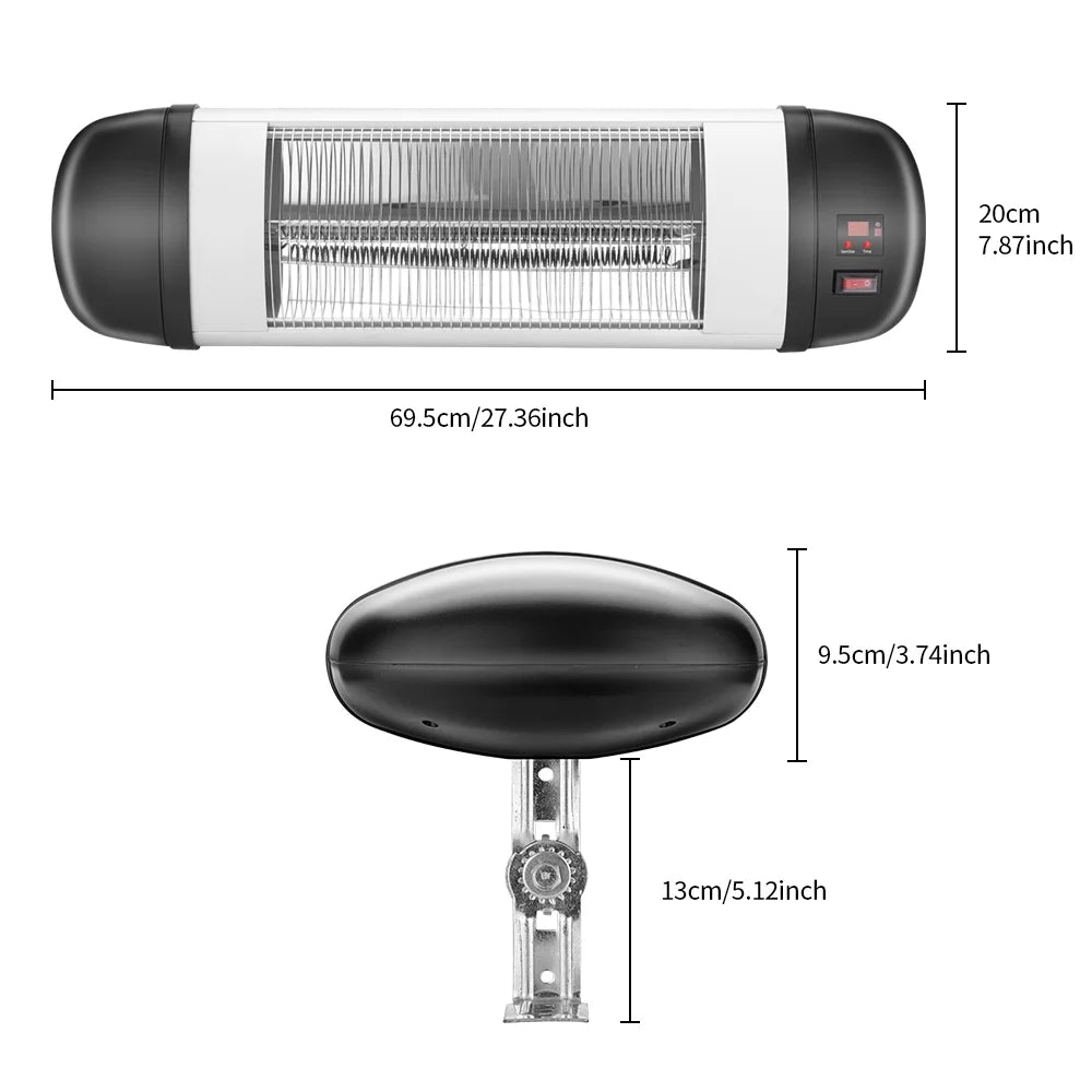 Wall Mounted Electric Infrared Heater with Remote Control I638