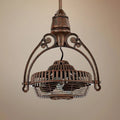 Rust Tilt-Adjust Cage Ceiling Fan E7776