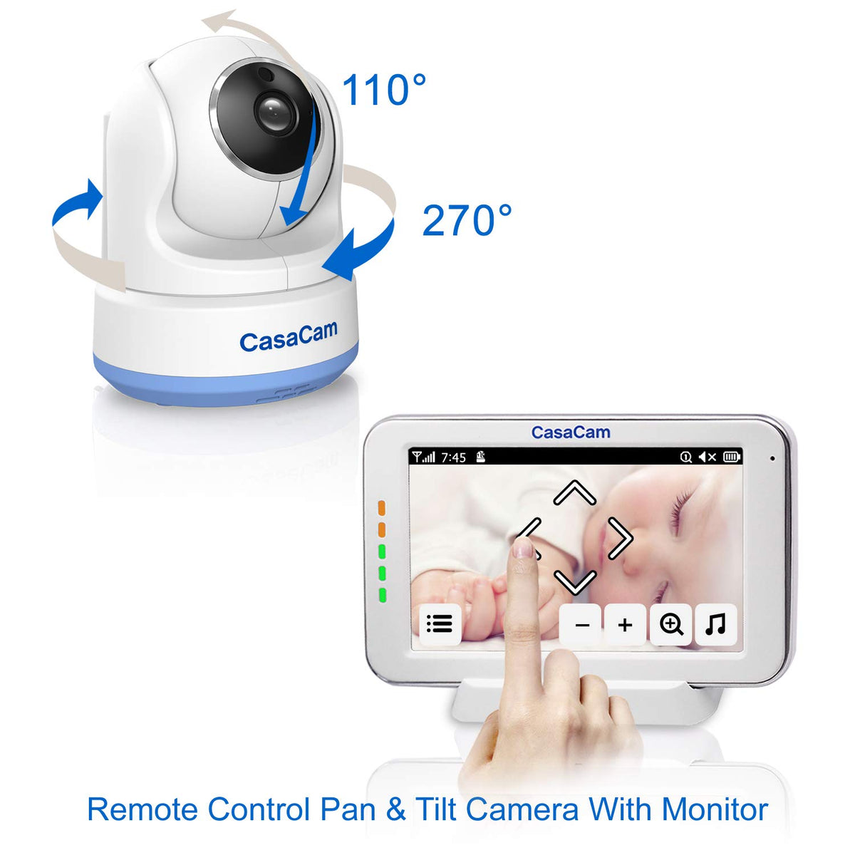 Video Baby Monitor with 5 Touchscreen and HD Pan & Tilt Camera Z7950