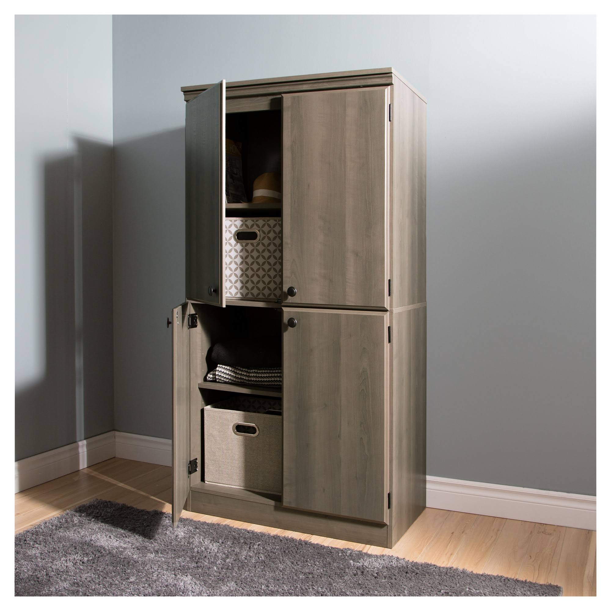 Gray 4-Door Storage Cabinet Y40933