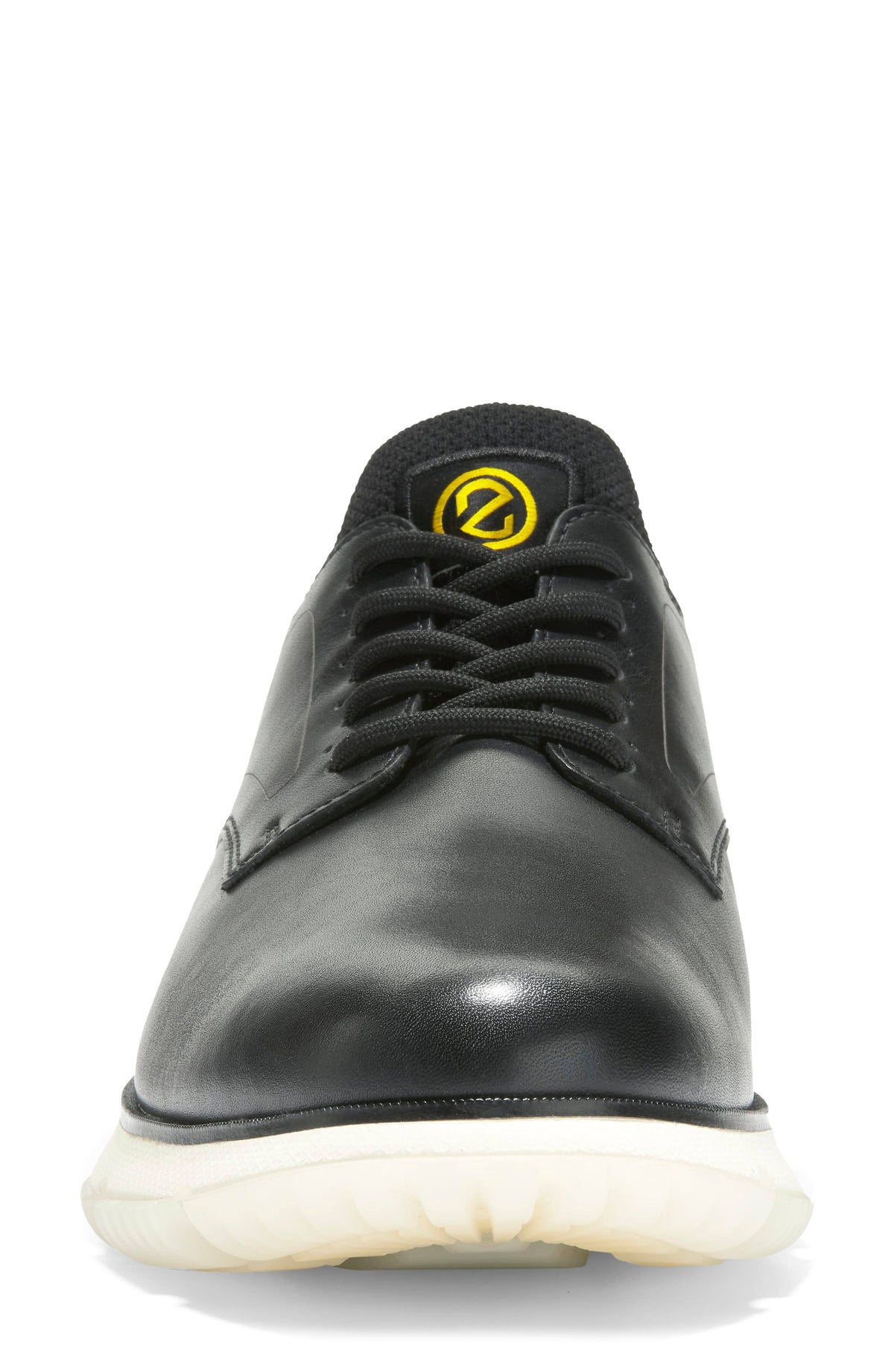 Black Plain Toe Derby Shoes W129