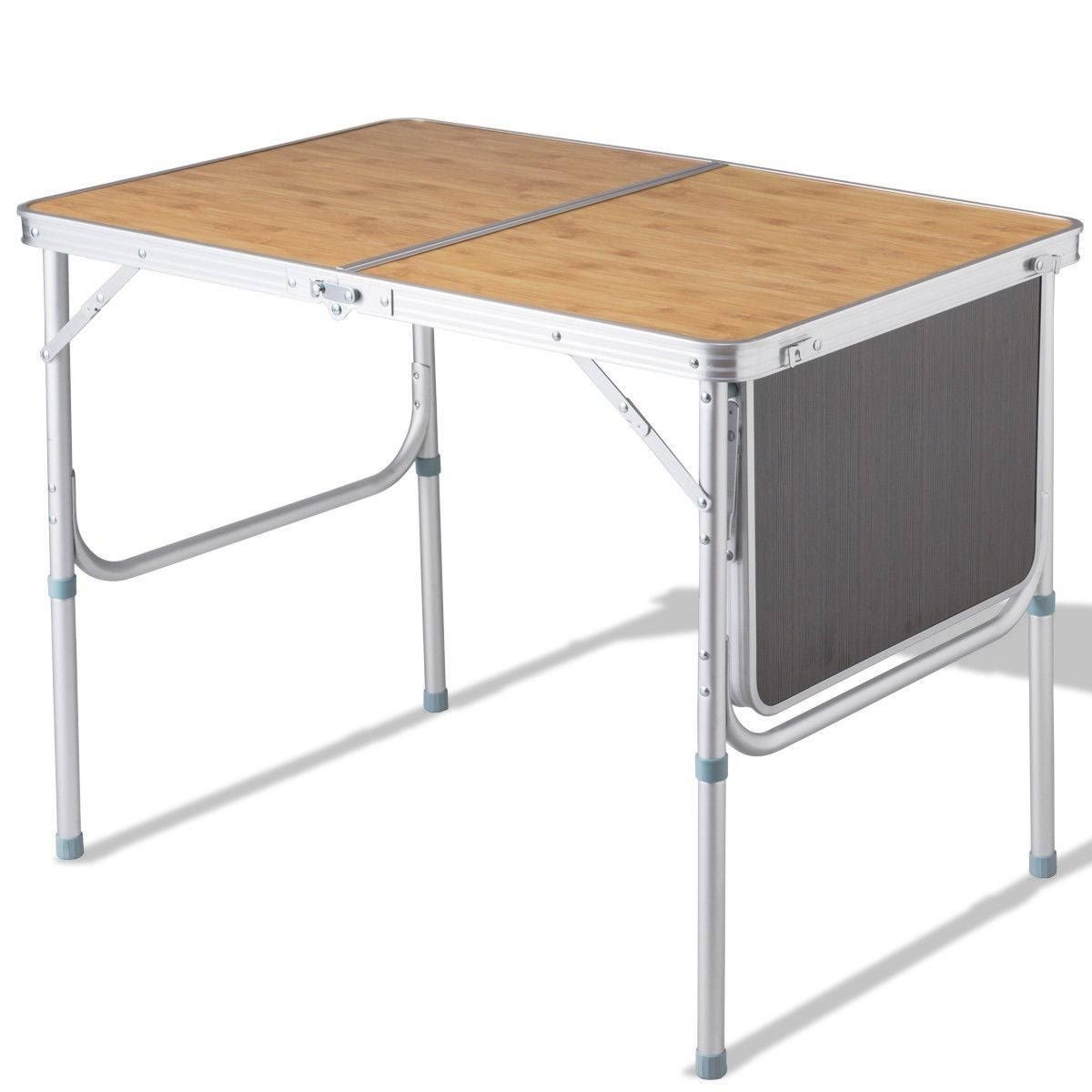 Aluminum Folding Camping Table with MDF Table Top T524239