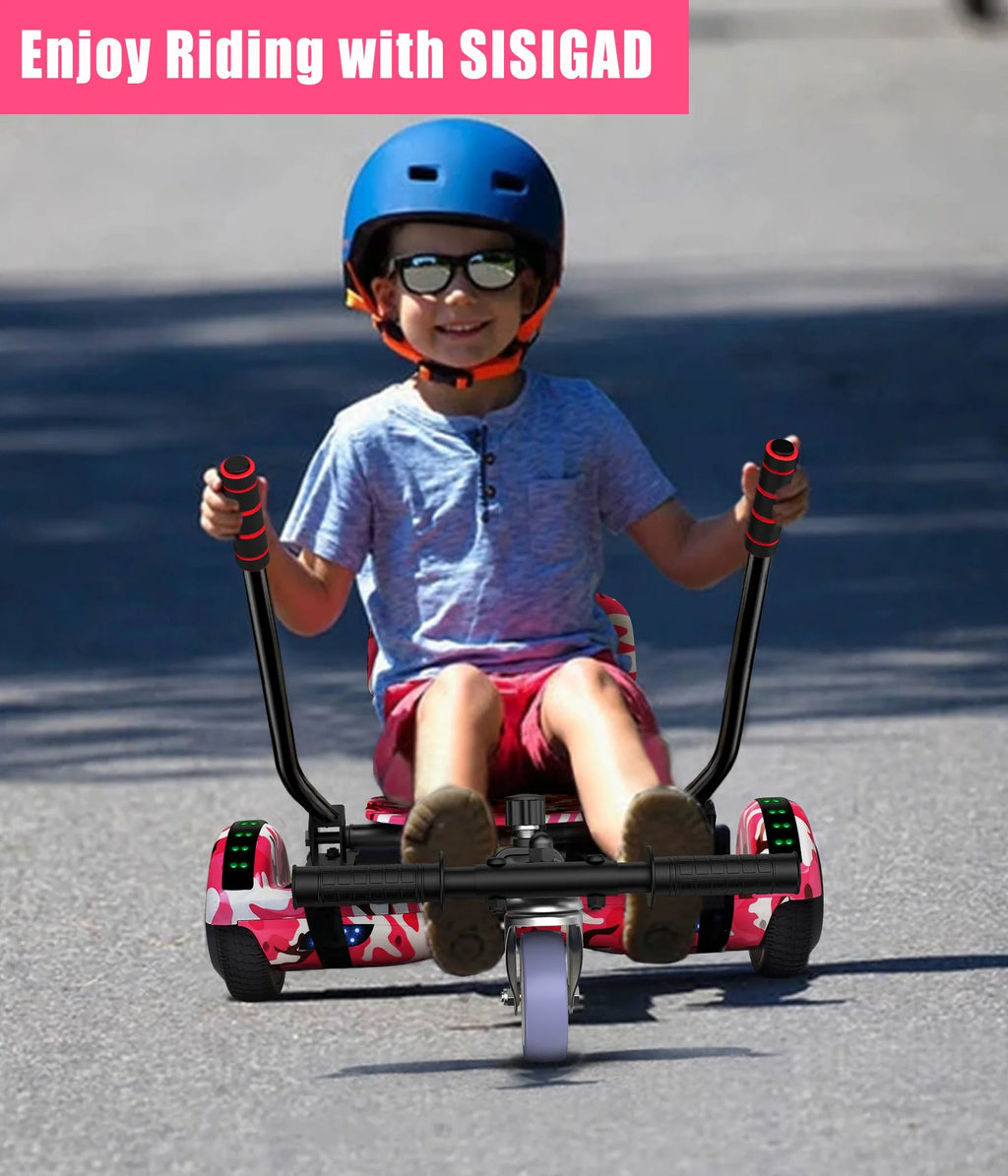 Camo Pink Hoverboard with Hoverkart Set O613