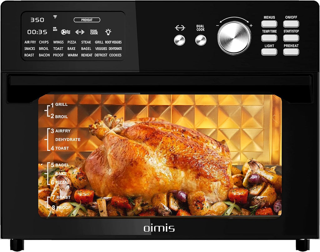 21-in-1 Extra Large Air Fryer Combo Toaster Oven, Brushed Stainless Steel, Silver T5561
