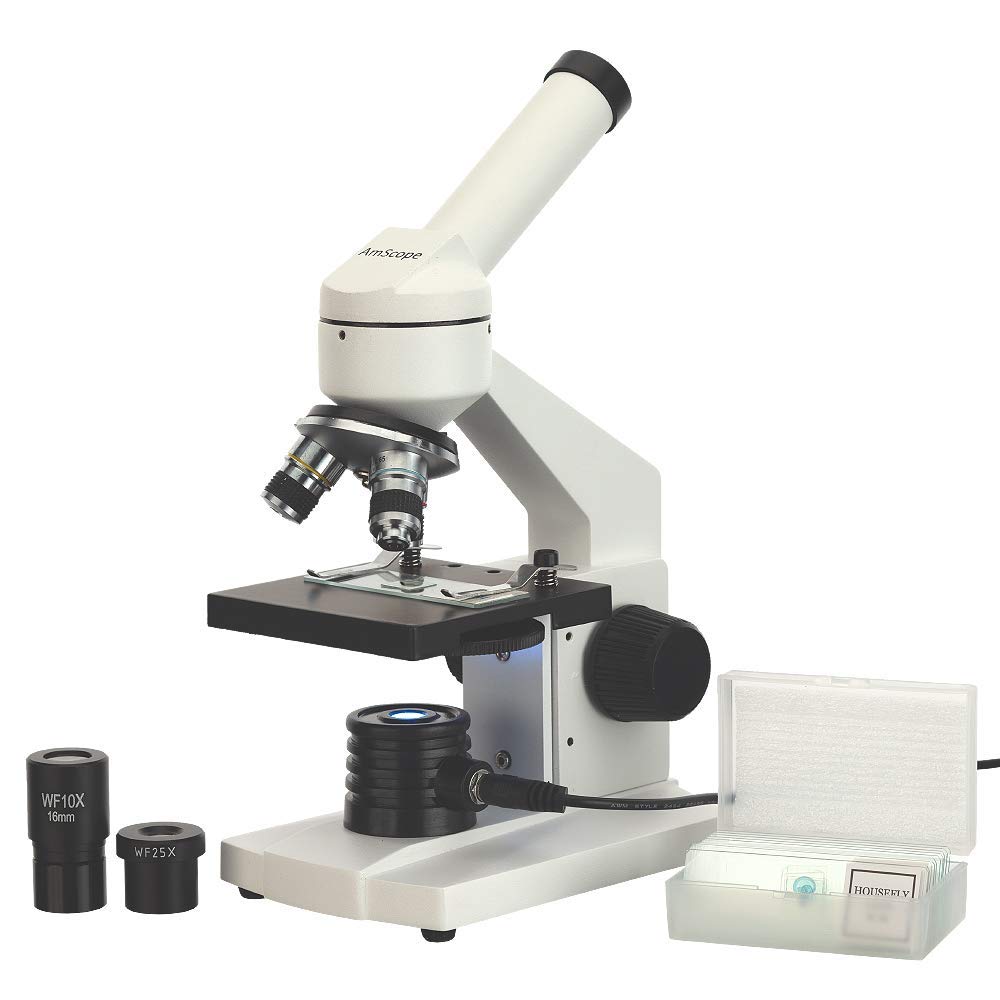 40X-1000X Biological Compound Microscope with Prepared and Blank Slides E115235