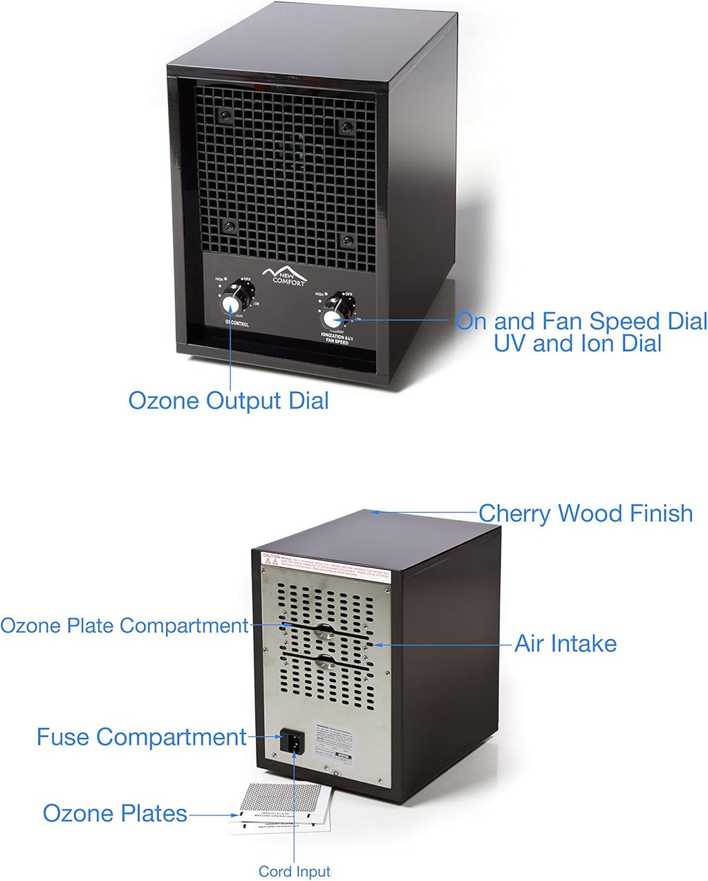 Black Commercial Ozone Generator and Ionizer G210